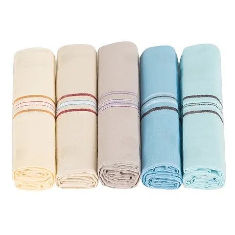 Hanky Handkerchiefs Men's Handkerchief Multicolour_Free Size (Pack of 5)