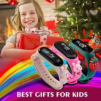 TOYGALAXY Pooh Kids Watchband, Girls Watch Set 3-12 Years Old, Digital Sports Toddler Daily Waterproof LED Design, Cute Cartoon Gifts for Children-thumb4