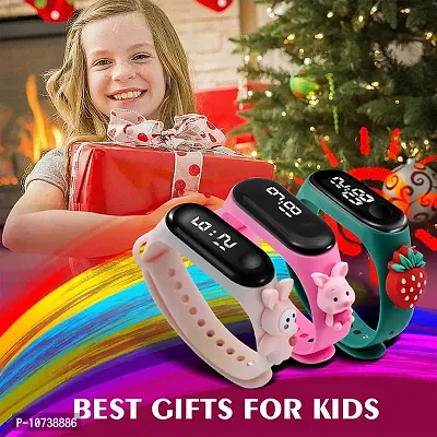 TOYGALAXY Pooh Kids Watchband, Girls Watch Set 3-12 Years Old, Digital Sports Toddler Daily Waterproof LED Design, Cute Cartoon Gifts for Children-thumb5