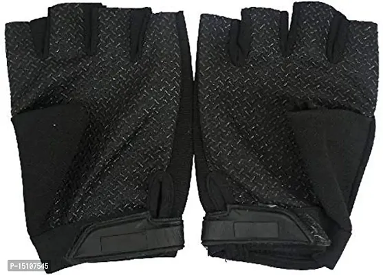 Navkar Crafts Non-Slip Unisex Outdoor Anti Slip Bicycle Cycling/Riding/Sports/Outdoor Activities Half Finger Gloves-thumb4