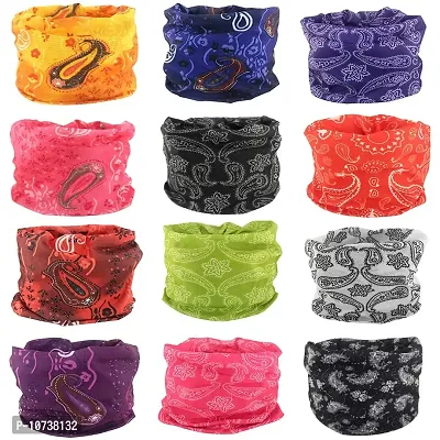 Cutewing Paisley Headband Bandanas Magic Headwrap Elastic Seamless Neck Gaiter Balaclava UV Resistence Sport Headwear for Yoga Hiking Riding(12PCS)-thumb0