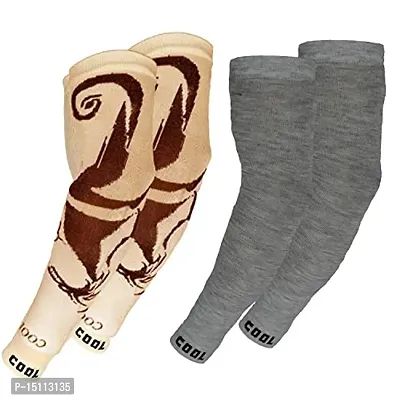 Navkar Crafts Men  Women Girls Boys Kids Cotton Sports Arm Sleeves-thumb0