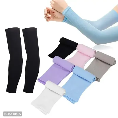 Buy Cooling Arm Sleeves for Men Women UV Protection UPF 50 Long Arm Cover  Sleeves 6 Pairs Tattoo Sleeves Cooling Sun Sleeves Sunblock Cooler  Protective for Cycling Golf Running Driving Outdoor Sports