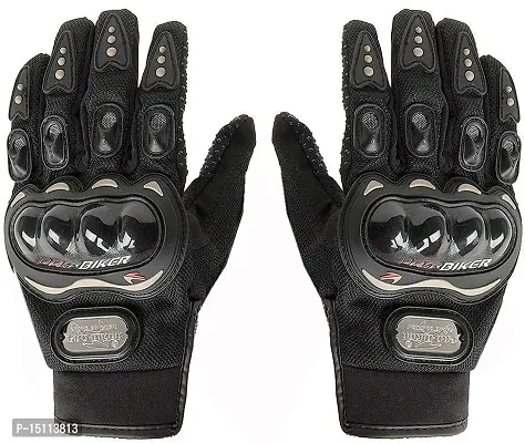 Probiker Full Racing Biking Driving Motorcycle Gloves (Black, XL)-thumb0