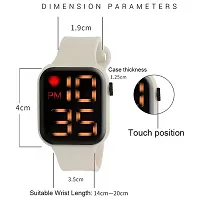 Navkar Crafts Latest New Generation Sports Waterproof Digital LED Watch for Boys, Girls & Kids (Ivory White)-thumb4