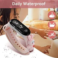 TOYGALAXY Pooh Kids Watchband, Girls Watch Set 3-12 Years Old, Digital Sports Toddler Daily Waterproof LED Design, Cute Cartoon Gifts for Children-thumb3