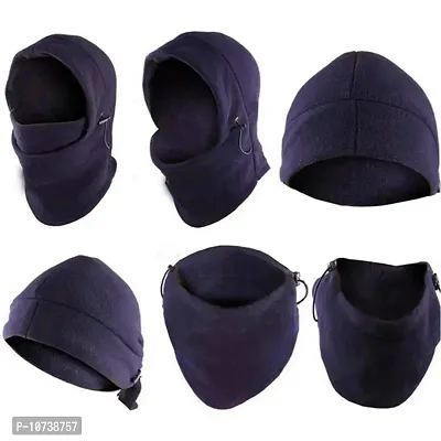 Navkar Crafts 6 in1 Warm Thermal Fleece Balaclava Hood Ski Bike Wind Stopper (Navy)-thumb2