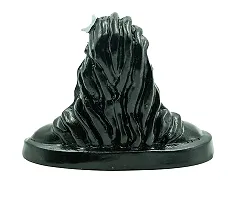 Alvano Statue for Home Decor Adiyogi Shiv Statue Showpiece Idol Figurine for Living Room PolyResin Black-thumb1