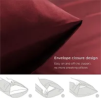 Coolbeds Satin Silk Pillow Covers for Hair and Skin-with Satin Scrunchies for Women Stylish |Satin Pillow Covers for Hair and Skin 2Pack |Silk scrunchies for Women 3Pack|Silk Pillow Case (Red)-thumb4