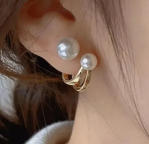 Trendy Alloy Pearl Studs For Womens