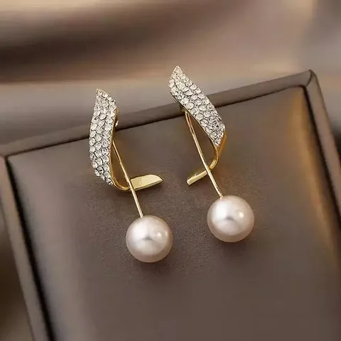 Pse Trending Pearl Hanging Earrings