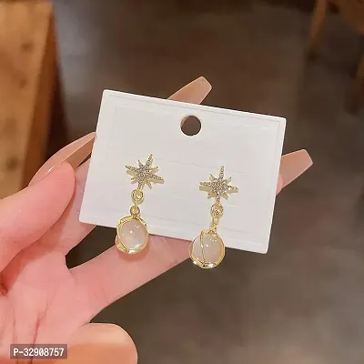 Star Opal Pearl Korean Earring for Girls and Women-thumb3