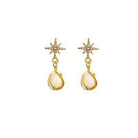 Star Opal Pearl Korean Earring for Girls and Women-thumb4