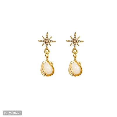 Star Opal Pearl Korean Earring for Girls and Women-thumb5