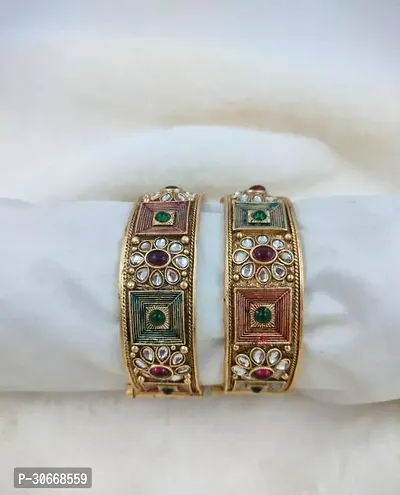 Stylish Golden Brass Bangles For Women