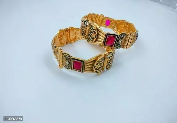 Stylish Golden Brass Bangles For Women-thumb0