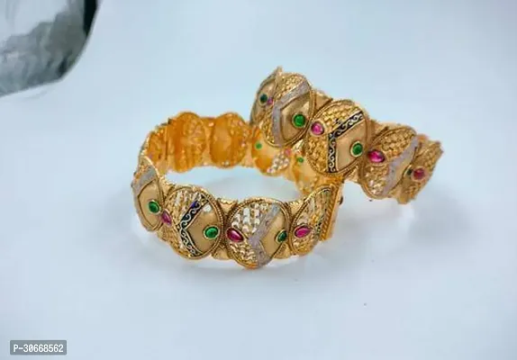 Stylish Golden Brass Bangles For Women-thumb0