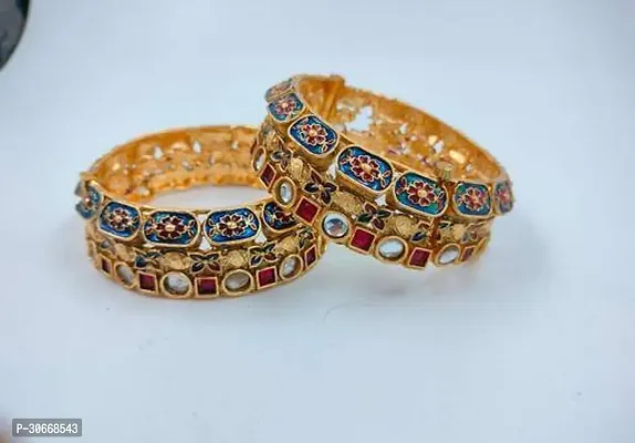 Stylish Golden Brass Bangles For Women-thumb0