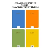 Pragya Elite Collection offers a Section SewnMulticoloured notebook in A4 measuring-21.5X30cm,Each notebook contains 296 Single Ruled-pages,and the pack of-4 notebooks.-thumb3