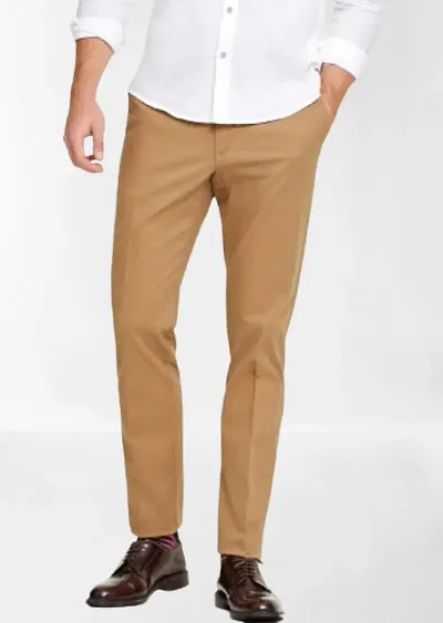 Stylish Blend Regular Fit Formal Trousers For Men