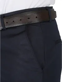 Stylish Blue Cotton Blend Formal Trousers For Men-thumb3