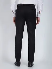 Stylish Black Cotton Blend Formal Trousers For Men-thumb1