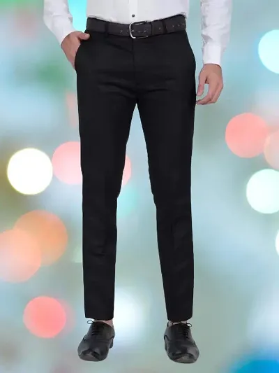 Elegant Blend Solid Formal Trouser For Men