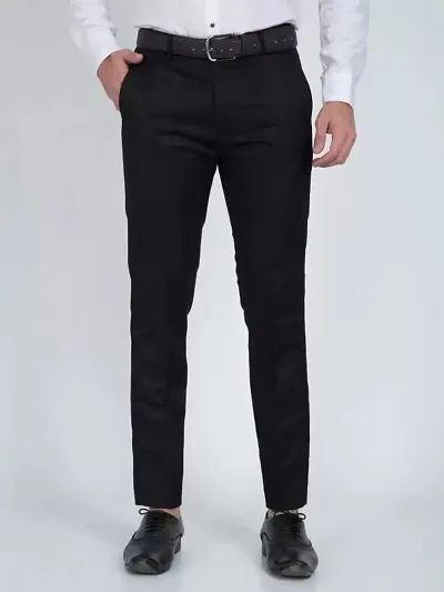 Elegant Blend Solid Formal Trouser For Men