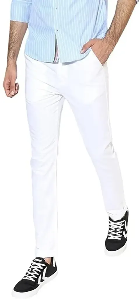 Stylish Cotton Blend Regular Fit Formal Trousers For Men