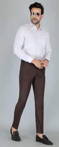 Classic Blend Solid Formal Trousers for Men