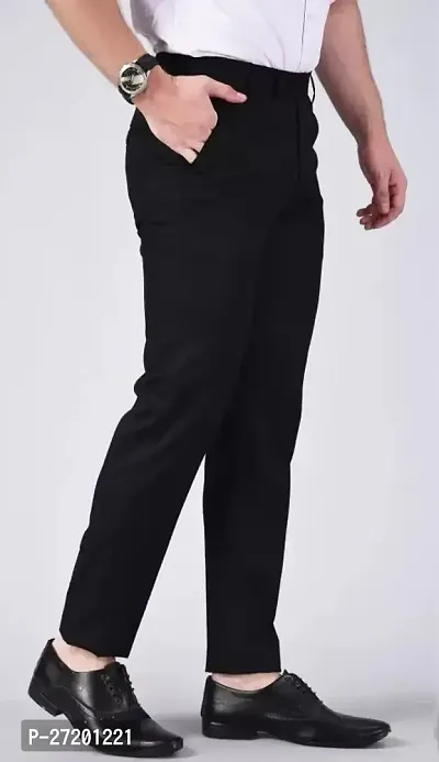 Classic Cotton Blend Solid Formal Trouser for Men, Pack of 1-thumb5