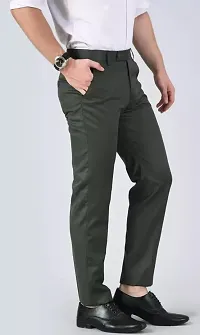Classic Cotton Blend Solid Formal Trouser for Men, Pack of 1-thumb2