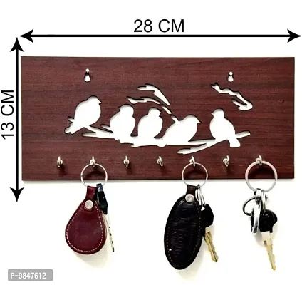 Wooden bird key holder