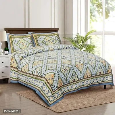 Comfortable Printed Bedsheet With 2 Pillow Covers-thumb0