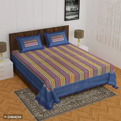 Comfortable Printed Bedsheet With 2 Pillow Covers-thumb0