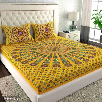 Comfortable Printed Bedsheet With 2 Pillow Covers-thumb0