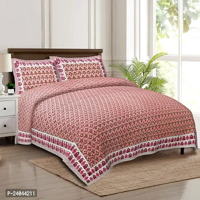 Comfortable Printed Bedsheet With 2 Pillow Covers-thumb0