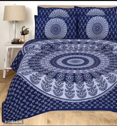 Comfortable Printed Bedsheet With 2 Pillow Covers-thumb0