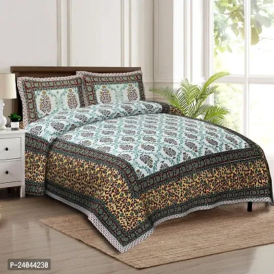 Comfortable Printed Bedsheet With 2 Pillow Covers-thumb0