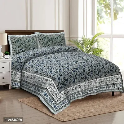 Comfortable Printed Bedsheet With 2 Pillow Covers-thumb0