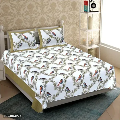 Comfortable Printed Bedsheet With 2 Pillow Covers-thumb0