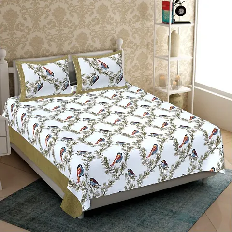 Premium! Jaipuri Printed Double Bedsheets with Pillow Covers