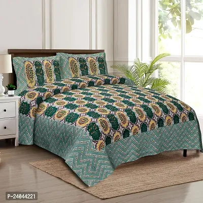 Comfortable Printed Bedsheet With 2 Pillow Covers-thumb0