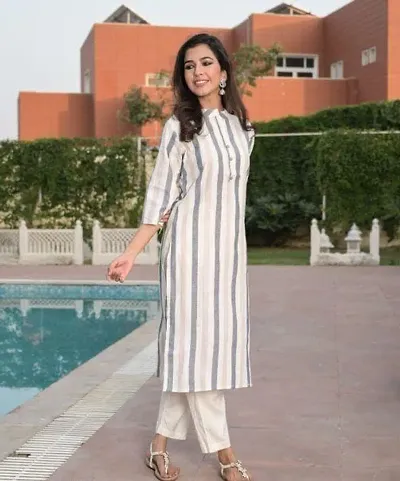 Trendy Khadi Cotton Straight Kurta