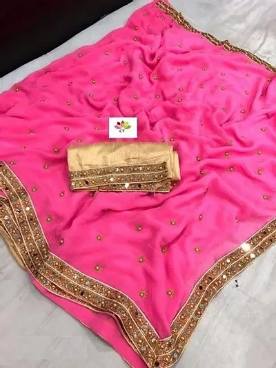 Must Have Chiffon Saree with Blouse piece