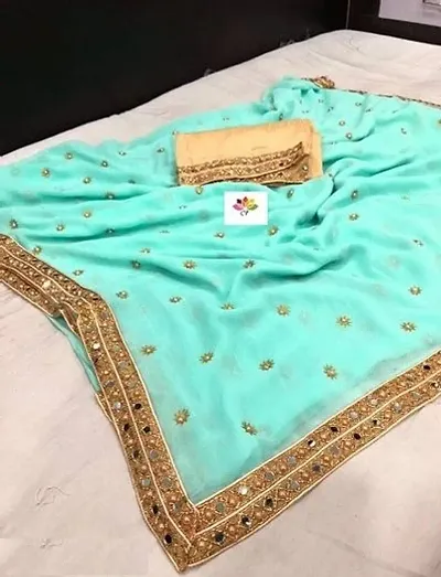 Hot Selling Chiffon Saree with Blouse piece 