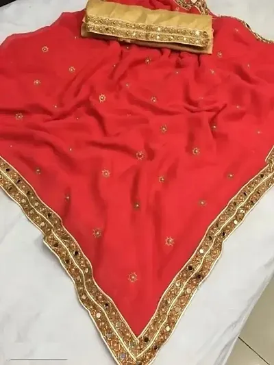 Attractive Chiffon Saree with Blouse piece 