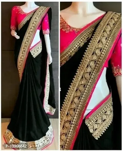 Best Selling!!: Designer Embroidered Border Chiffon Sarees