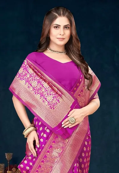 Festive Art Silk Jacquard Sarees with Blouse Piece