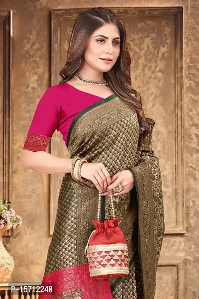 Banarasi Jacquard Work Saree With Blouse Piece